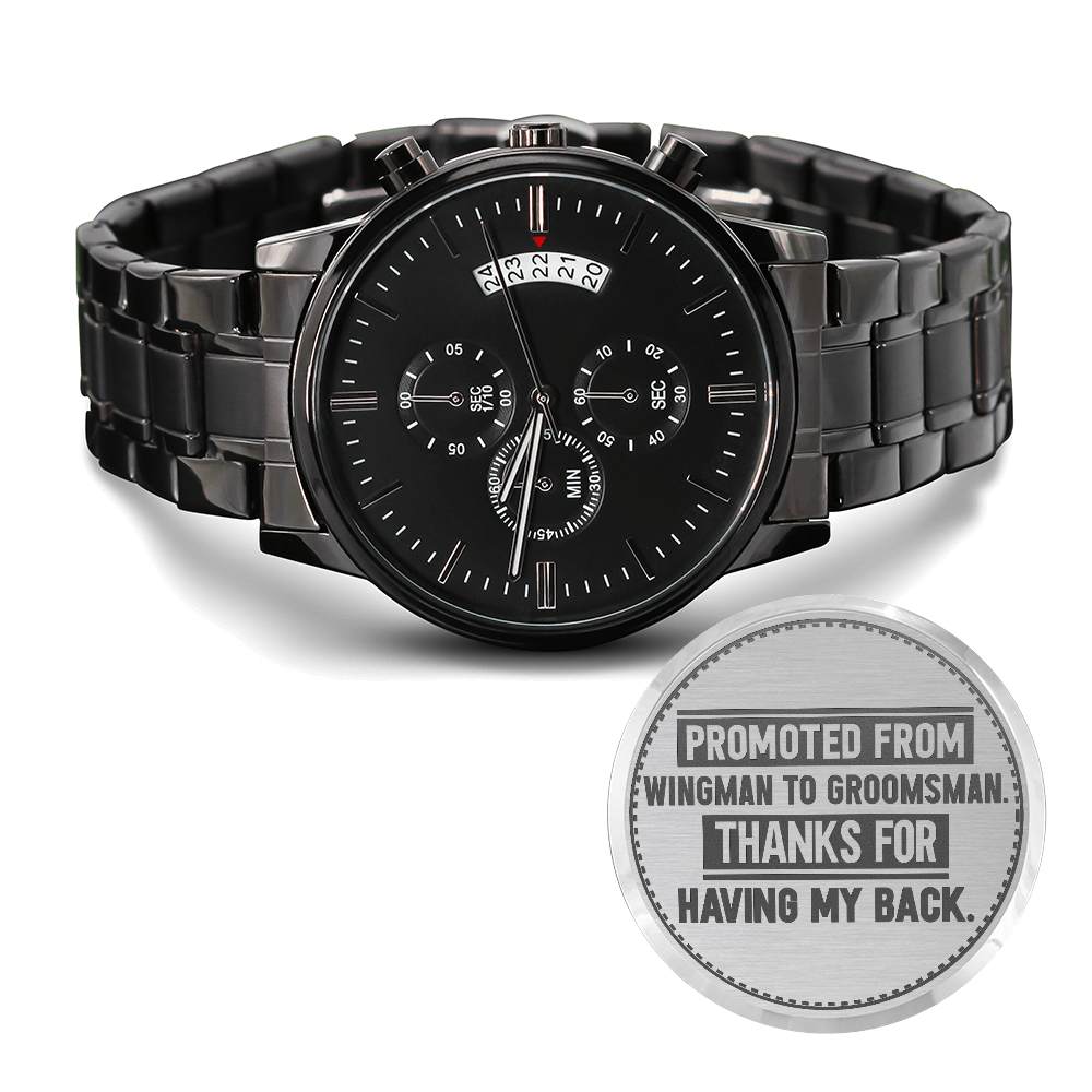 Groomsman, Promoted From Wingman to Groomsman, Men's Watch