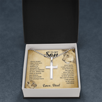 To My Son This Old Lion Cross Necklace Gift Set