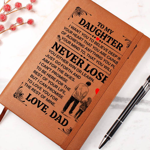 To My Daughter Promise Leather Journal