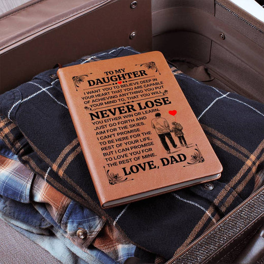To My Daughter Promise Leather Journal