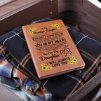 To My Daughter Proud Leather Journal