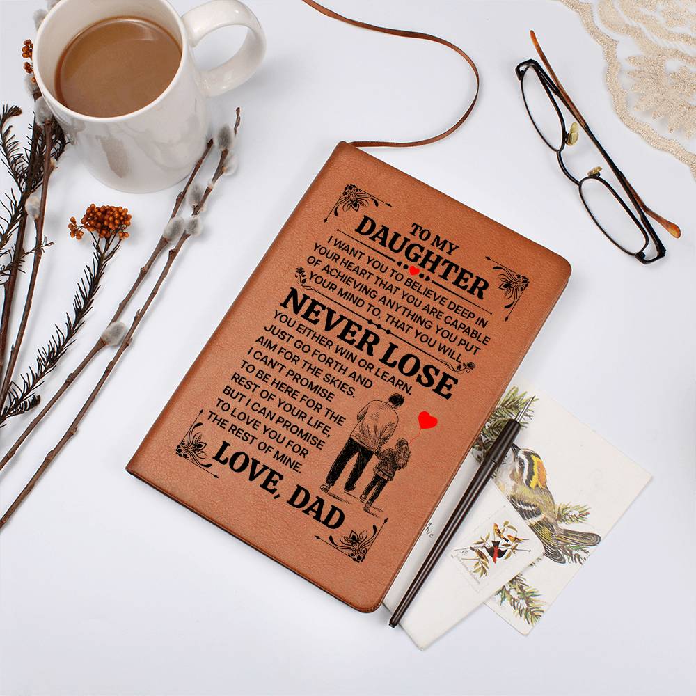 To My Daughter Promise Leather Journal