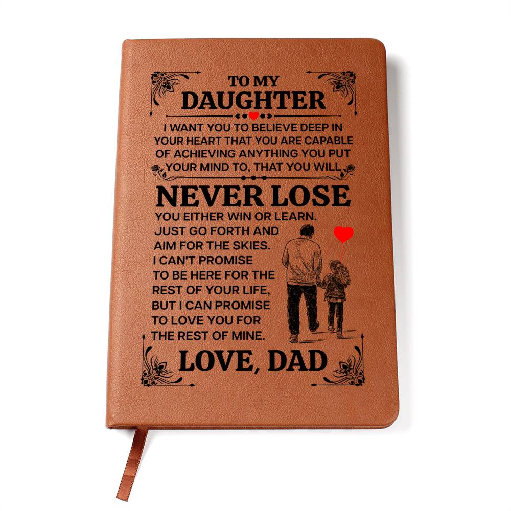 To My Daughter Promise Leather Journal