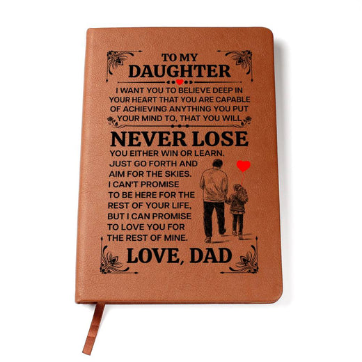 To My Daughter Promise Leather Journal