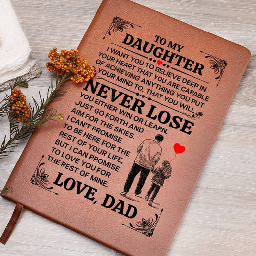 To My Daughter Promise Leather Journal