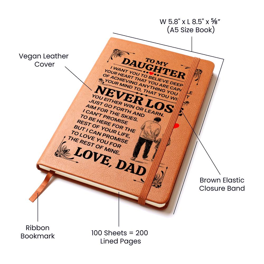 To My Daughter Promise Leather Journal
