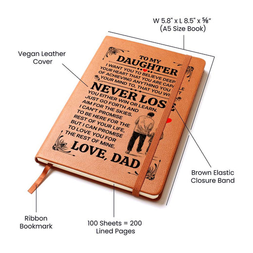 To My Daughter Promise Leather Journal