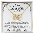 To My Baby Girl - Interlocking Heart Necklace