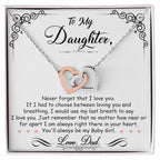 To My Baby Girl - Interlocking Heart Necklace