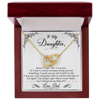 To My Baby Girl - Interlocking Heart Necklace