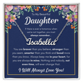To My Daughter Braver Name Necklace Gift Set