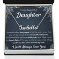 To My Daughter Chapters Squeezed Name Necklace Gift Set