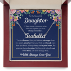 To My Daughter Braver Name Necklace Gift Set