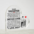 To My Daughter Promise Heart Acrylic Plaque