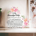 To My Beautiful Wife Heart Acrylic Plaque
