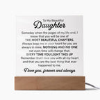 To My Daughter Chapters Square Plaque