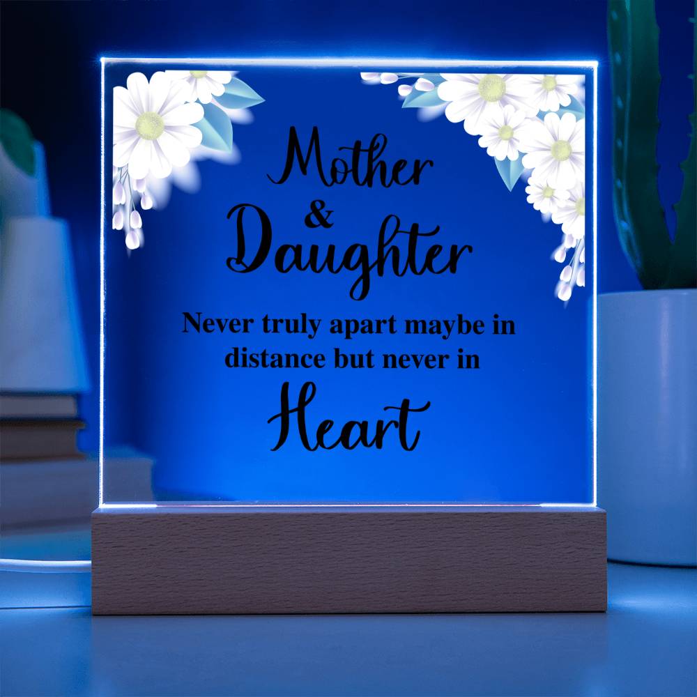 To My Daughter Distance Square Acrylic Plaque