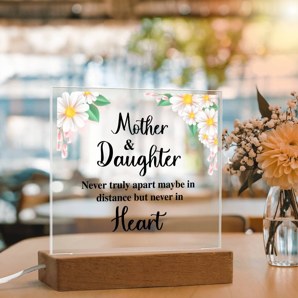 To My Daughter Distance Square Acrylic Plaque