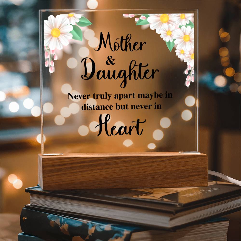 To My Daughter Distance Square Acrylic Plaque