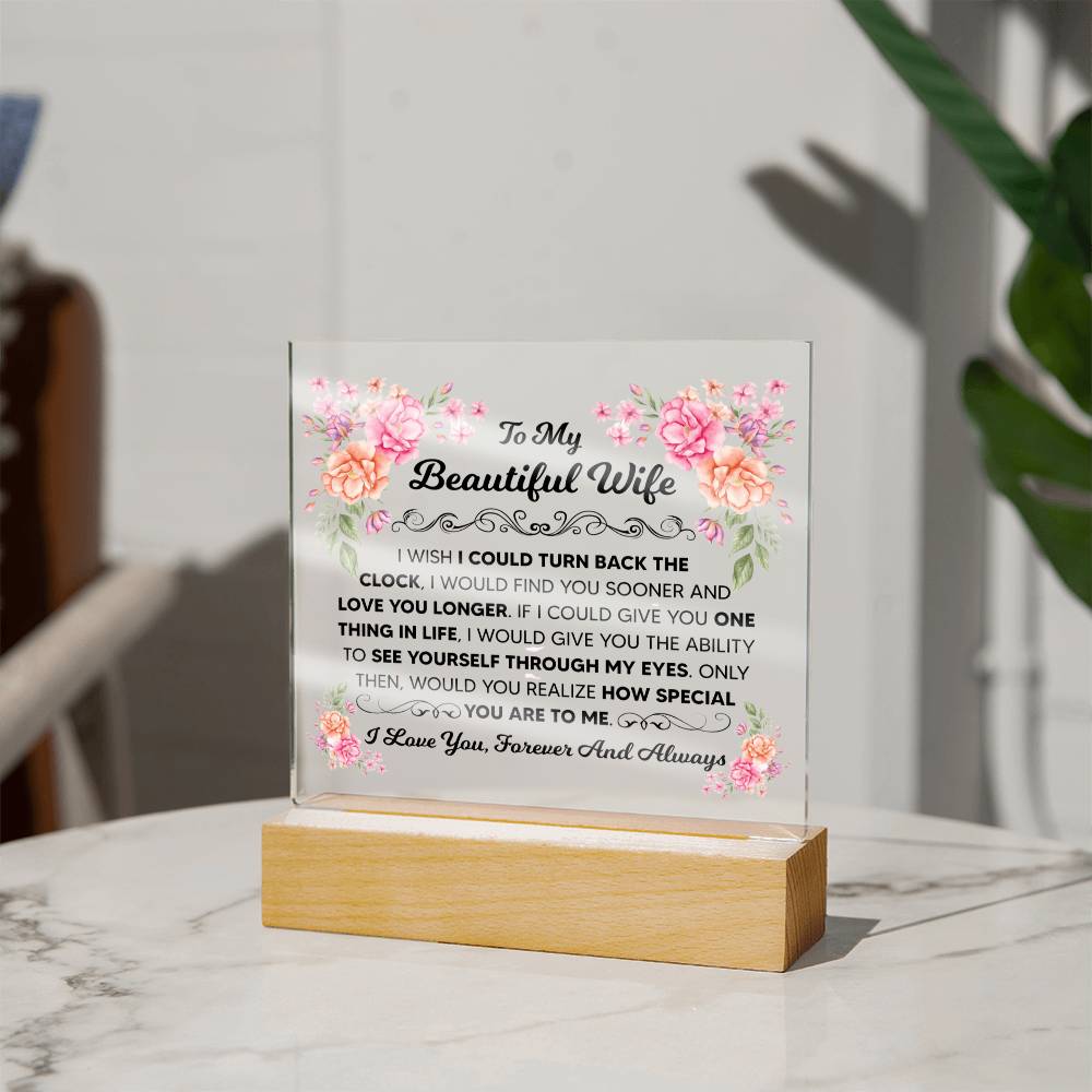 My Beautiful Wife Square Acrylic Plaque