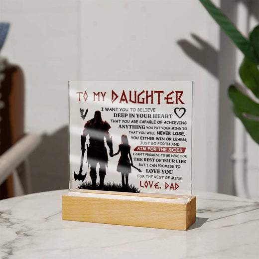 To My Daughter Skies Acrylic Plaque