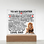 To My Daughter Braver Square Acrylic