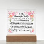 My Beautiful Wife Square Acrylic Plaque
