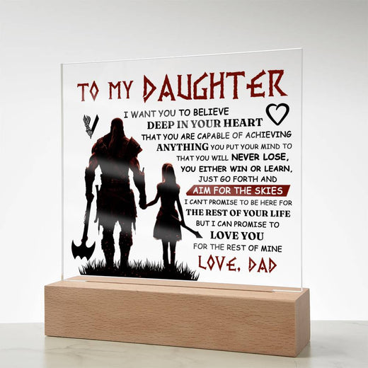 To My Daughter Skies Acrylic Plaque