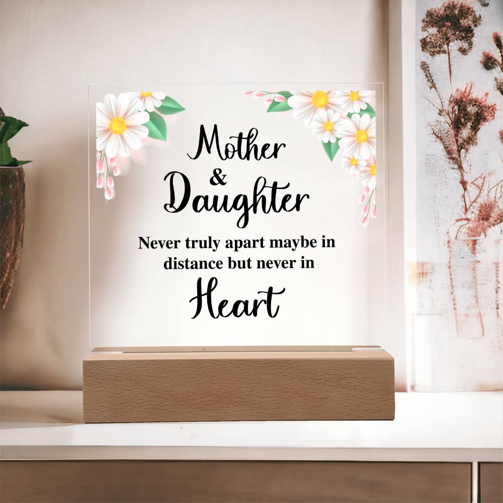 To My Daughter Distance Square Acrylic Plaque