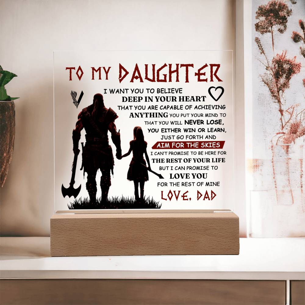 To My Daughter Skies Acrylic Plaque
