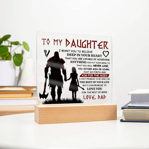 To My Daughter Skies Acrylic Plaque