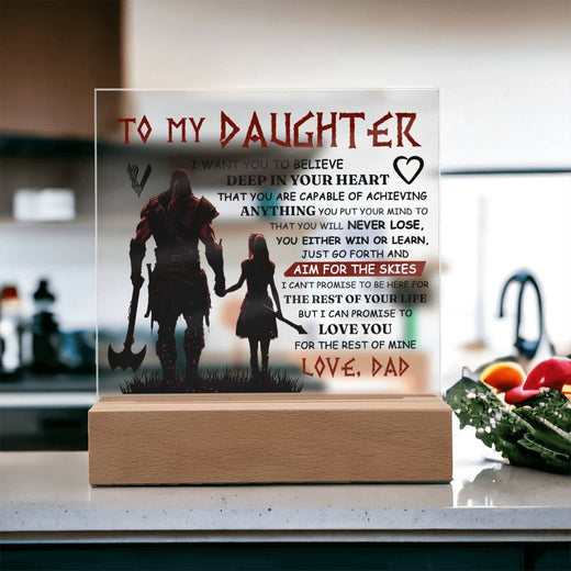 To My Daughter Skies Acrylic Plaque