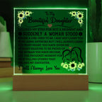 To My Daughter Square Acrylic Plaque