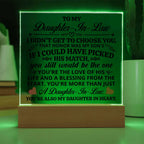 To My Daughter In Law Honor Square Acrylic