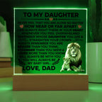 To My Daughter Braver Square Acrylic