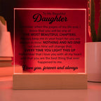 To My Daughter Chapters Square Plaque
