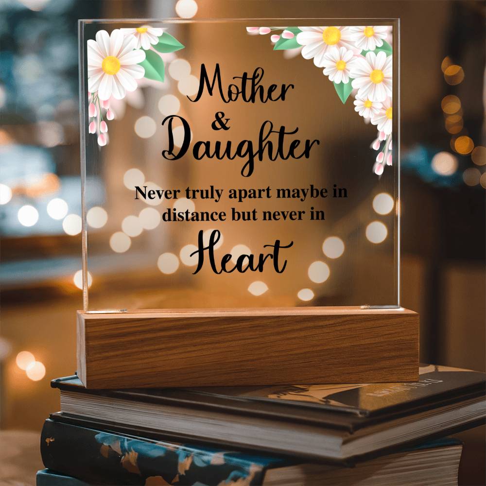 To My Daughter Distance Square Acrylic Plaque