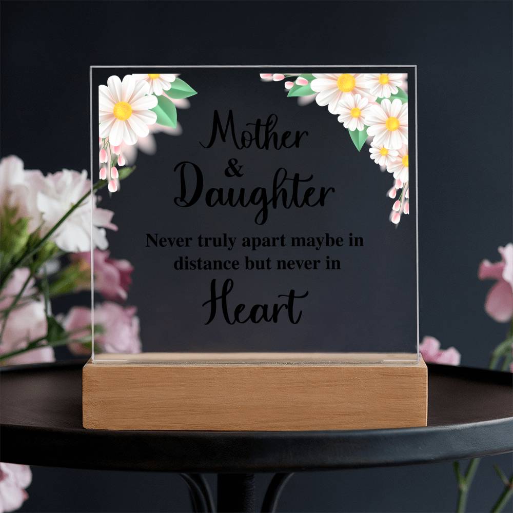 To My Daughter Distance Square Acrylic Plaque