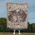 Snuggling Kitties - Woven Blanket
