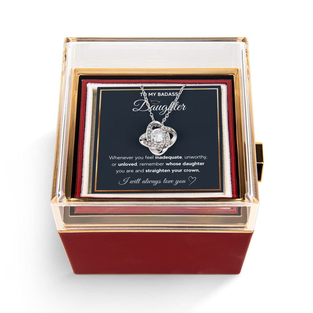 Badass Crown - Daughter Birthday Necklace with Rose Box