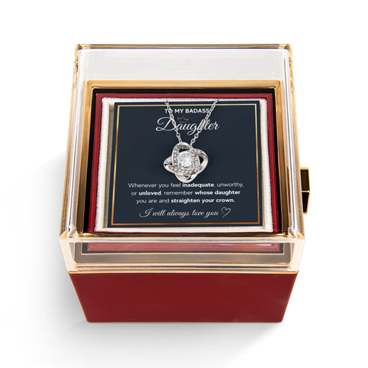 Badass Crown - Daughter Birthday Necklace with Rose Box