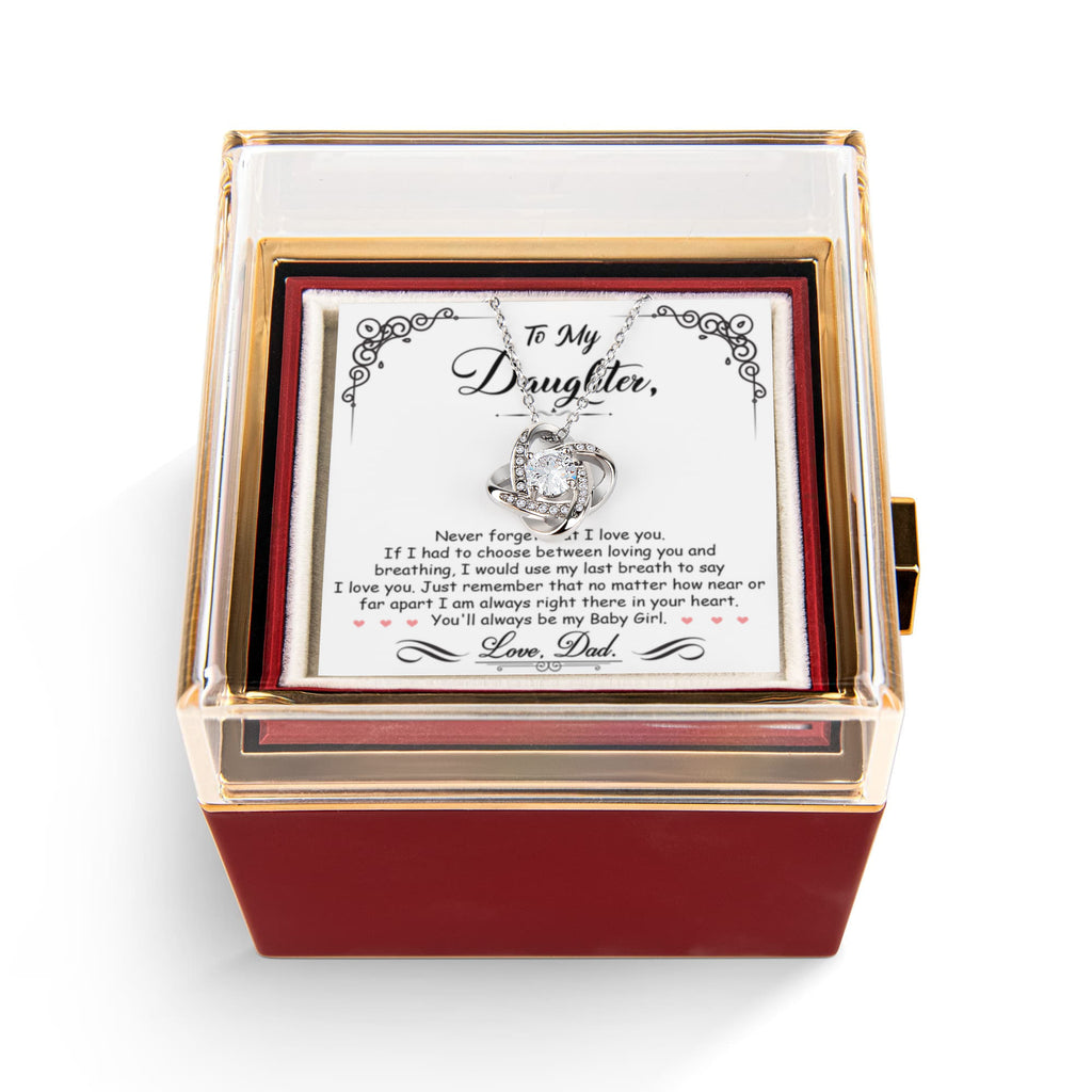 Breathing Interlocking - Daughter Birthday Necklace with Rose Box
