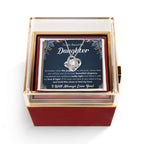 Chapters Squeezed Name - Daughter Birthday Necklace with Rose Box