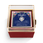 Braver Name - Daughter Birthday Necklace with Rose Box