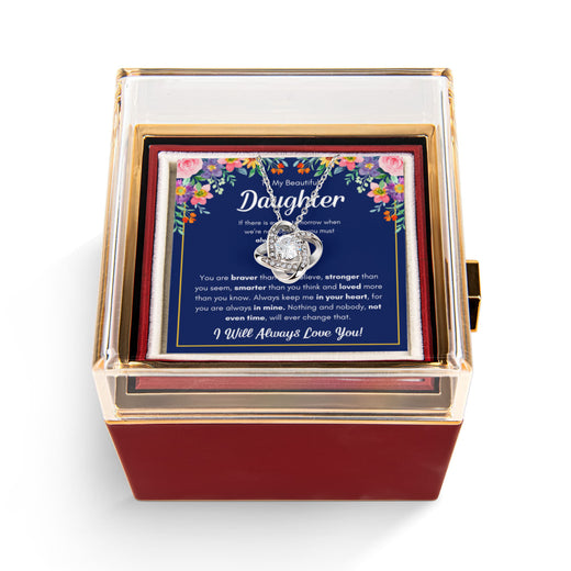 Braver Name - Daughter Birthday Necklace with Rose Box
