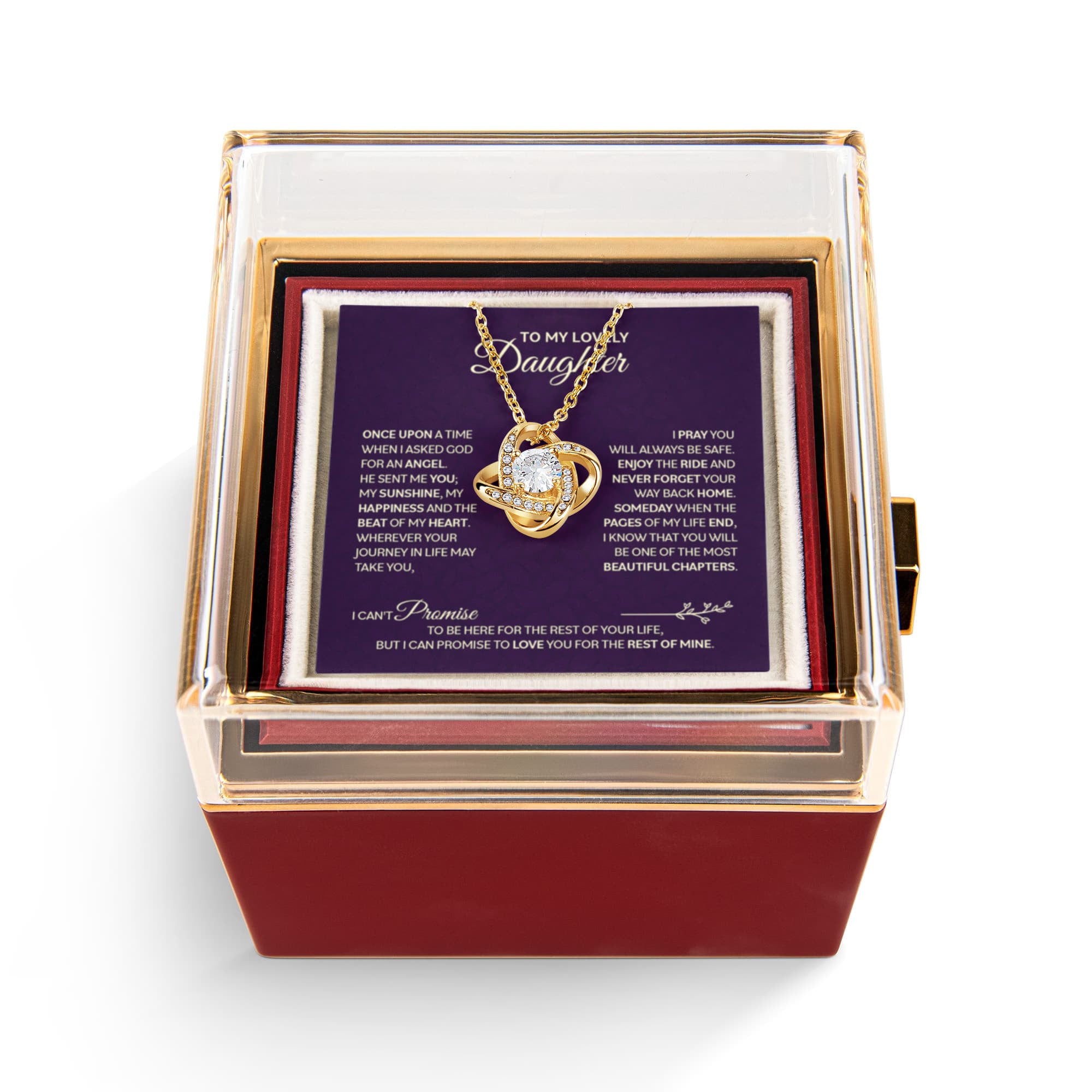 Chapters Cross - Daughter Birthday Necklace with Rose Box